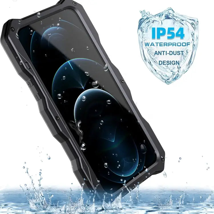 Aluminum Alloy + Silicone Anti-dust Full Body Protection with Holder For iPhone 12 / 12 Pro For iPhone 12 Pro Max