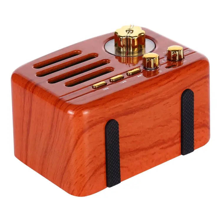 Angel MA-1500 Retro Bluetooth HiFi Radio Speaker with Colorful LED Light Support USB & FM & 3.5mm Aux