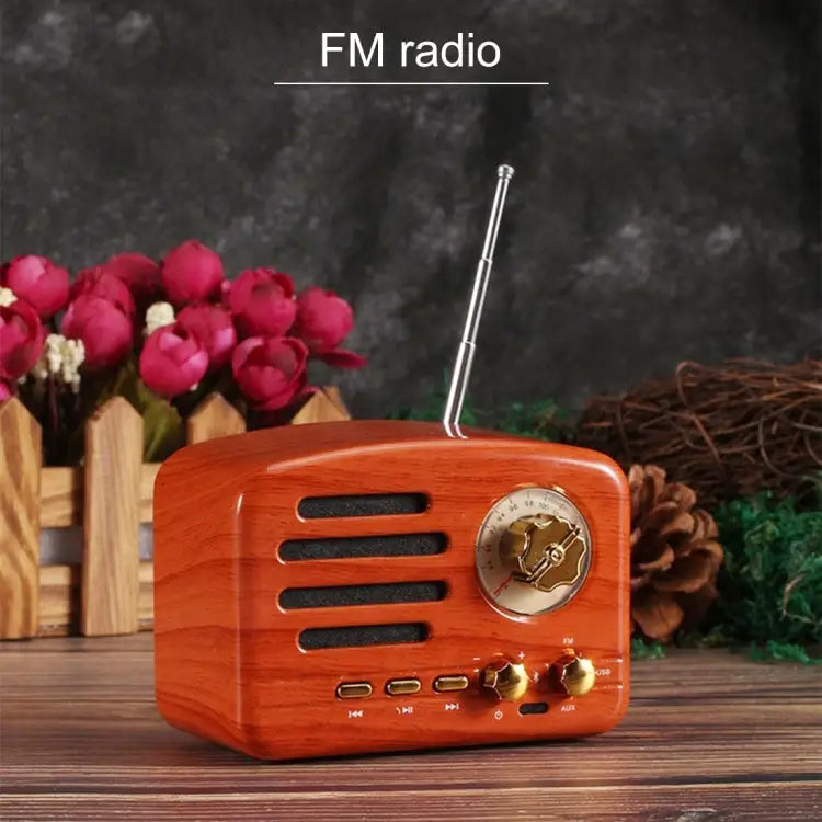 Angel MA-1500 Retro Bluetooth HiFi Radio Speaker with Colorful LED Light Support USB & FM & 3.5mm Aux