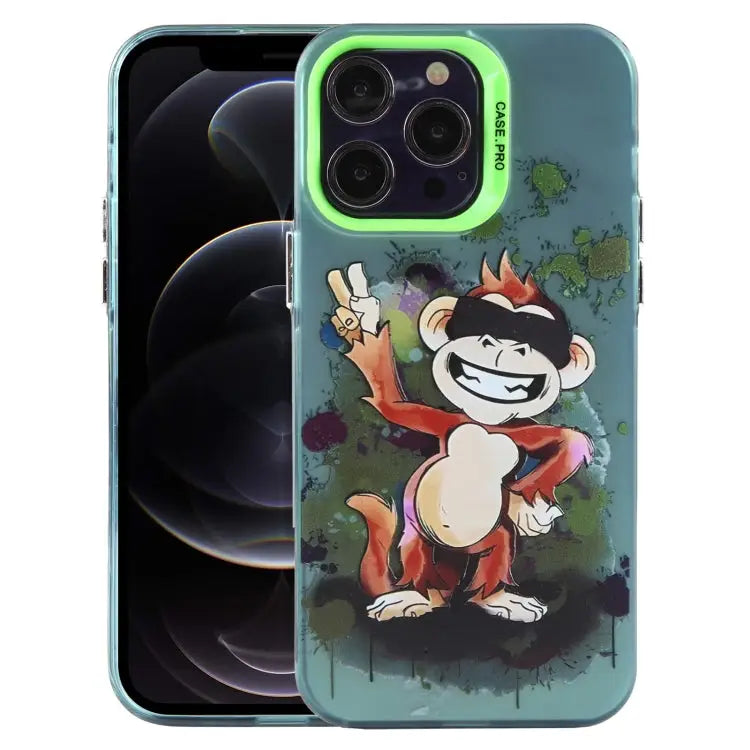 Animal Pattern PC Phone Case For iPhone 12 Pro For iPhone 11 - For iPhone 12 Pro / Monkey - Apple Accessories