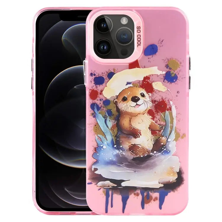Animal Pattern PC Phone Case For iPhone 12 Pro For iPhone 11 - For iPhone 12 Pro / Otter - Apple Accessories