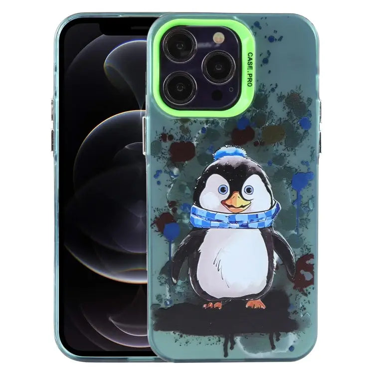 Animal Pattern PC Phone Case For iPhone 12 Pro For iPhone 11 - For iPhone 12 Pro / Penguin - Apple Accessories