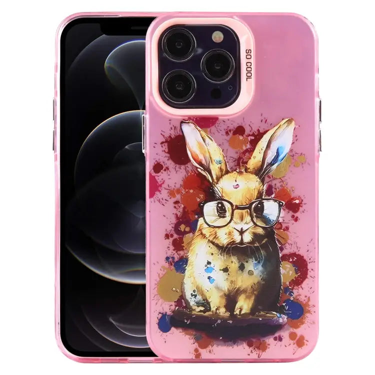 Animal Pattern PC Phone Case For iPhone 12 Pro For iPhone 11 - For iPhone 12 Pro / Rabbit - Apple Accessories