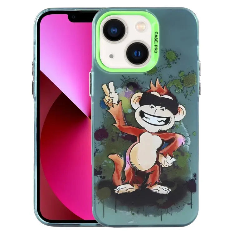Animal Pattern PC Phone Case For iPhone 13 For iPhone 12 For iPhone 12 Pro Max - For iPhone 13 / Monkey - Apple