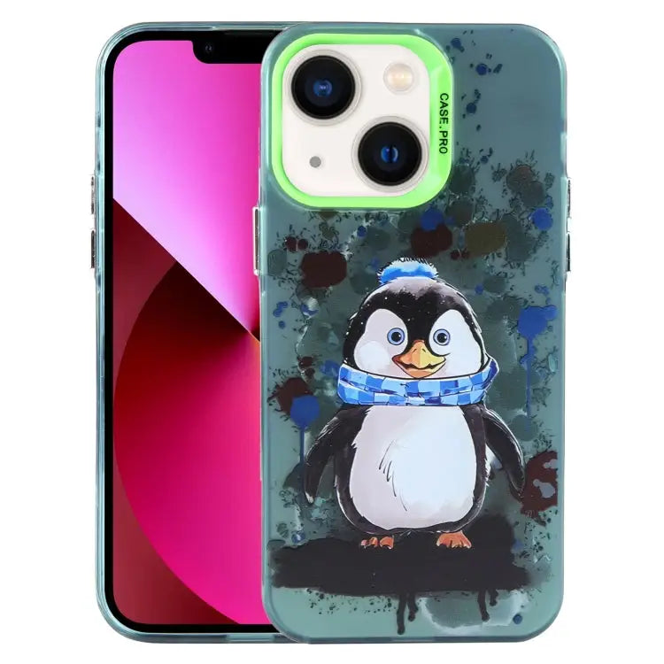 Animal Pattern PC Phone Case For iPhone 13 For iPhone 12 For iPhone 12 Pro Max - For iPhone 13 / Penguin - Apple