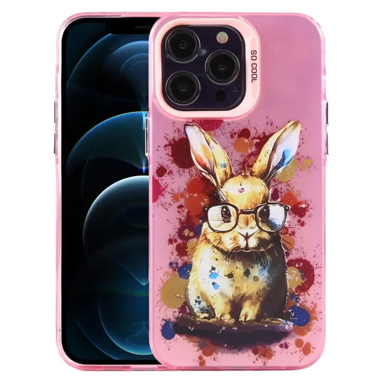 Animal Pattern PC Phone Case For iPhone 13 For iPhone 12 For iPhone 12 Pro Max - For iPhone 12 Pro Max / Rabbit - Apple
