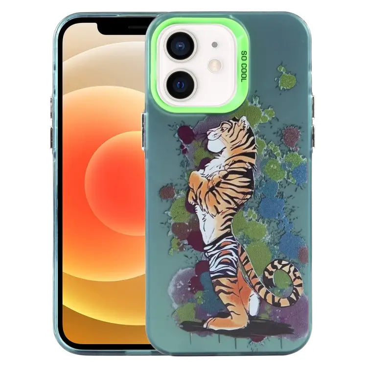 Animal Pattern PC Phone Case For iPhone 13 For iPhone 12 For iPhone 12 Pro Max - For iPhone 12 / Tiger - Apple