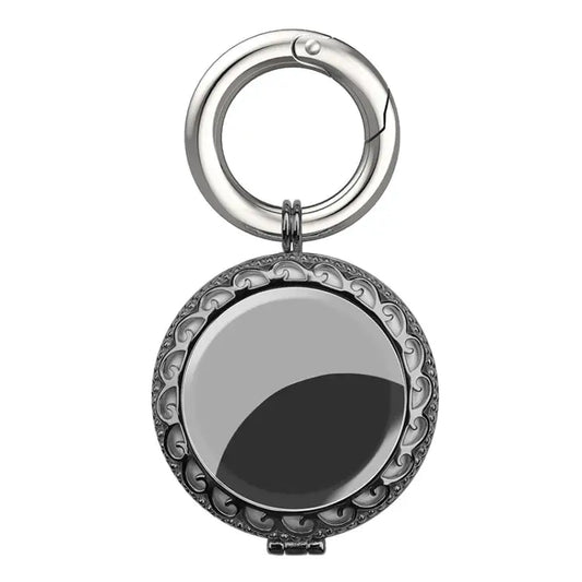 Anti-Lost Plating Keychain Locator Tracker Protective Cover For Airtag Black Gold White Gold Rose Gold Gold - Black Gold