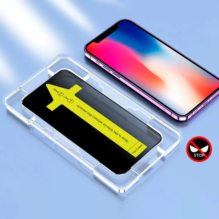 Anti-peeping Fast Attach Dust-proof Anti-static Tempered Glass Film - For iPhone 11 Pro / XS / X