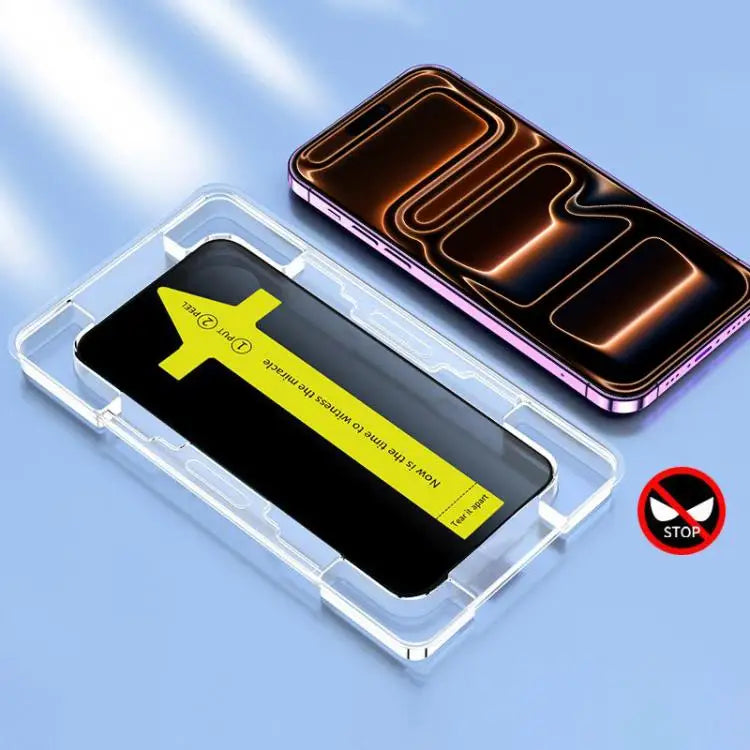Anti-peeping Fast Attach Dust-proof Anti-static Tempered Glass Film - For iPhone 17 Pro Max