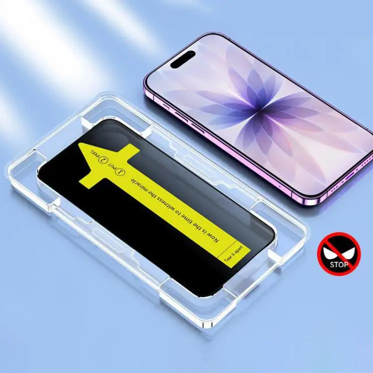 Anti-peeping Fast Attach Dust-proof Anti-static Tempered Glass Film - For iPhone 17