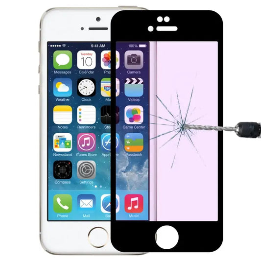 Anti-scratch 9H 10D Full Screen Purple-ray Tempered Glass Film for iPhone 6 & 6S - For iPhone 6 & 6s (1 PCS) / Black