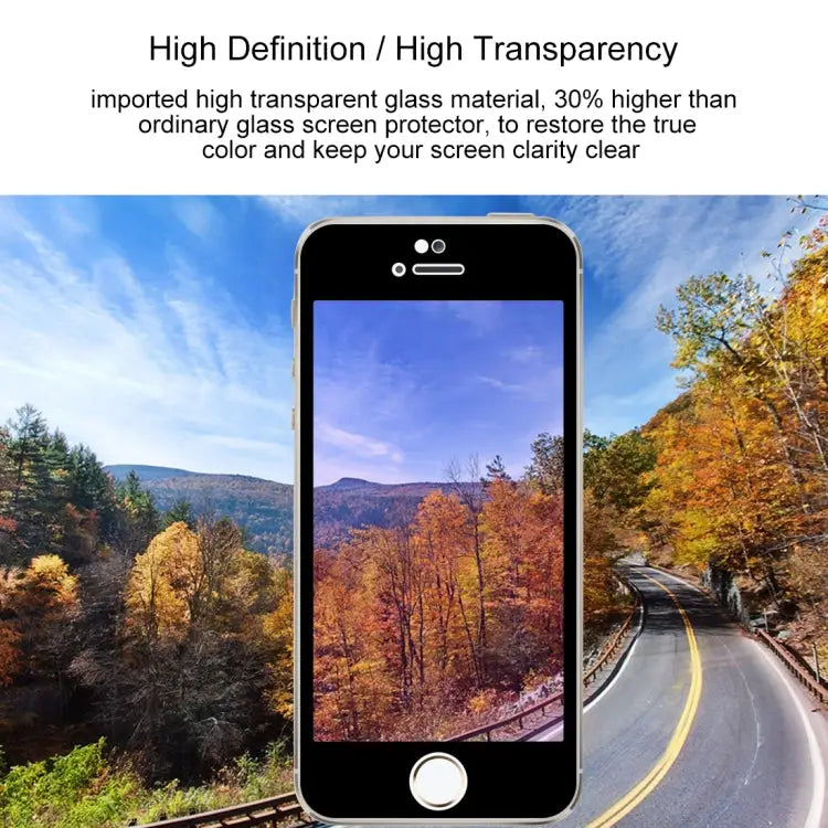 Anti-scratch 9H 10D Full Screen Purple-ray Tempered Glass Film for iPhone 6 & 6S - For iPhone 6 & 6s (1 PCS) / Black