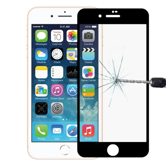 Anti-scratch 9H Full Screen HD Tempered Glass Film for iPhone SE 2020 / 8 / 7 / 6 / 6S - iPhone 8 & 7 / Black