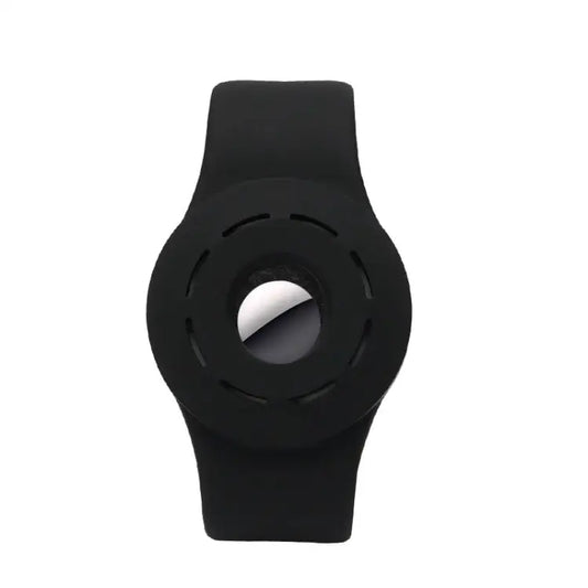 Anti-scratch Shockproof Silicone Bracelet Strap Protective Cover Case For AirTag - For AirTag / Black