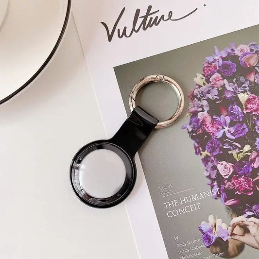 Anti-theft Plating TPU Protective Cover For AirTag - For AirTag / Black - Apple Accessories