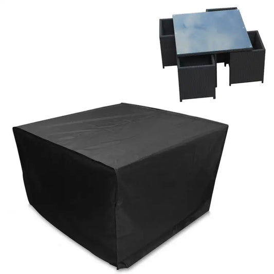 Anti-UV Waterproof Dust-proof 210D Oxford Cloth Folding Table Chairs Protective Cover Outdoor Furniture Set Cover Size: