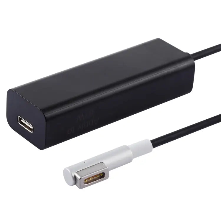 AnyWatt 85W USB-C / Type-C Female to 5 Pin MagSafe 1 Male L Head Series Charge Adapter Converter for MacBook 85W Black