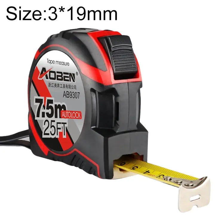 Aoben Retractable Ruler Measuring Tape Portable Pull Ruler Mini Tape Measure Length: 7.5m Width: 25mm Length: 7.5m