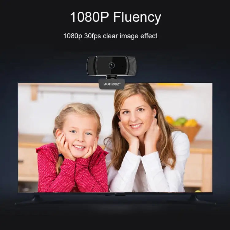 Aoni A20 FHD 1080P IPTV WebCam Teleconference Teaching Live Broadcast Computer Camera with Microphone A20 - A20