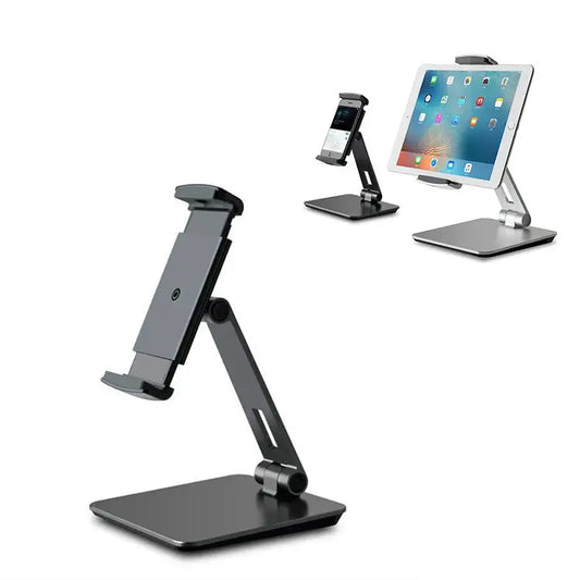 AP-7X Universal Aluminum Stand Desk Mount Holder for 4.7-9.7 inch Phone & Tablet PC - Silver Gray