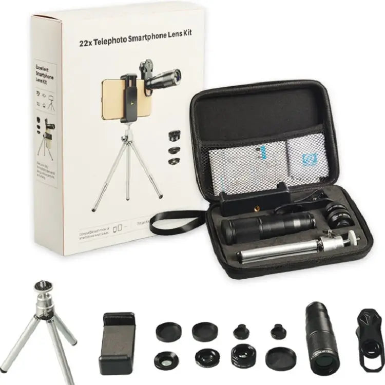 APEXEL APL-22X105 4 in 1 Metal 22X Telephoto + Fisheye + Wide Angle + Macro Starlight Polarization Universal External