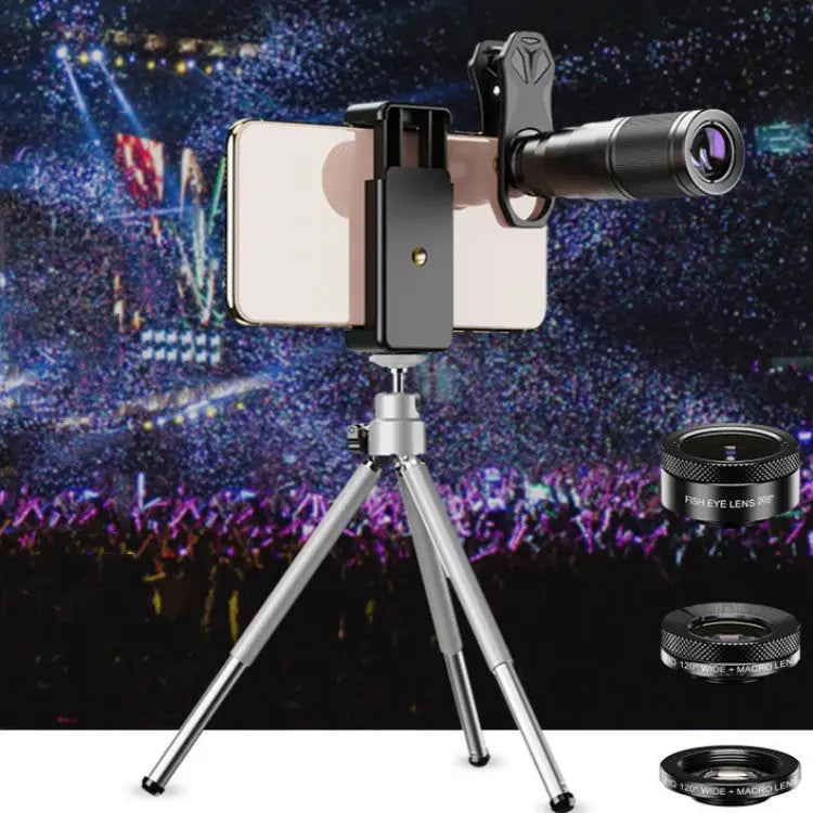 APEXEL APL-22X105 4 in 1 Metal 22X Telephoto + Fisheye + Wide Angle + Macro Starlight Polarization Universal External