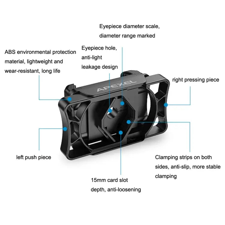 APEXEL APL-F002 Dual Monocular Bird Watching Camera Universal Eyepiece Connector Phone Accessories APL-F002 - APL-F002