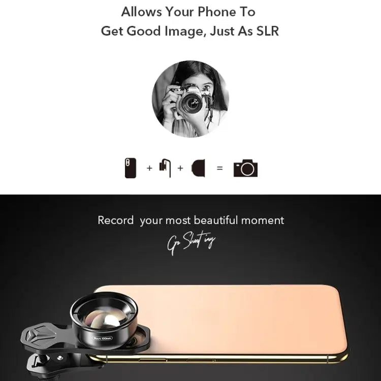 APEXEL APL-HB100MM HD Insect Jewelry 100 Micro External Mobile Phone Lens APL-HB100MM - APL-HB100MM
