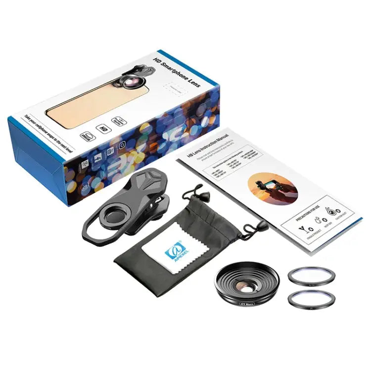 APEXEL APL-HB10X Macro Lens Telephoto Clip + Star Light Filter + CPL Phone Lens Kit APL-HB10X - APL-HB10X