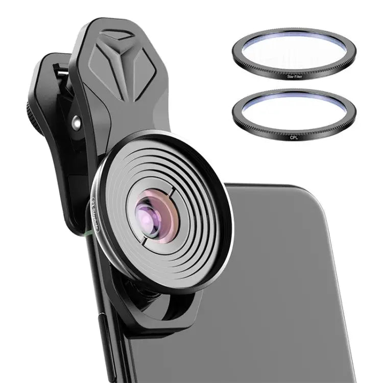 APEXEL APL-HB10X Macro Lens Telephoto Clip + Star Light Filter + CPL Phone Lens Kit APL-HB10X - APL-HB10X