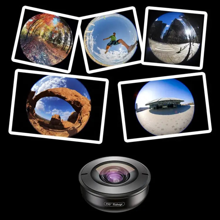 APEXEL APL-HB195 195 Degrees Fisheye Professional HD External Mobile Phone Universal Lens 195 Degrees Fisheye - 195