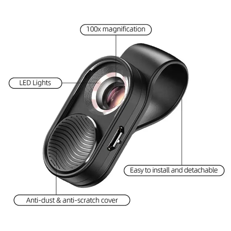 APEXEL APL-MS001 100X Smartphone Microscope with LED Light APL-MS001 - APL-MS001