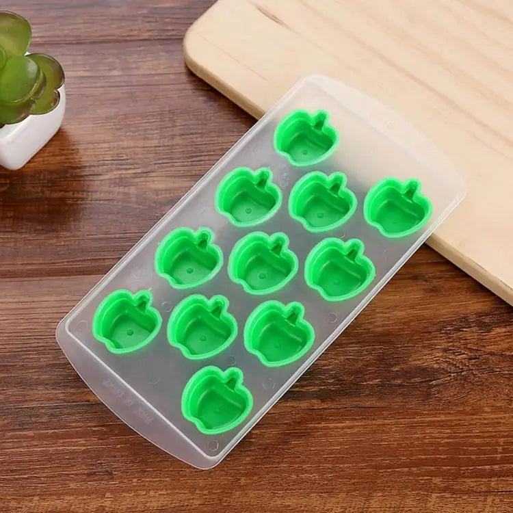 Apple Shaped Silicon Ice Cube Tray / Ice Mold Random Color Apple Shaped - Apple Shaped