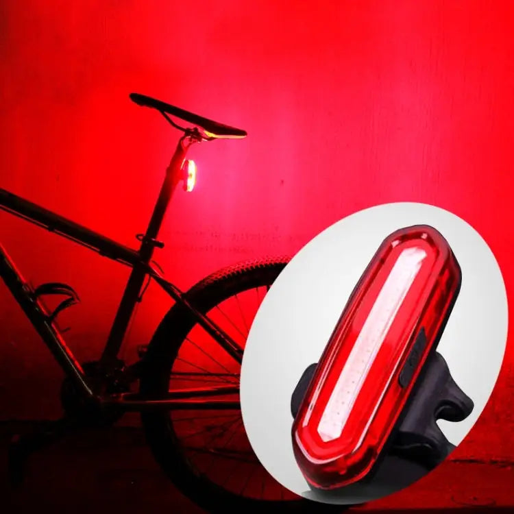 AQY-096 IPX4 Detachable USB Rechargeable Single Color LED Bike Taillight White (Red - (Red / OG7002B