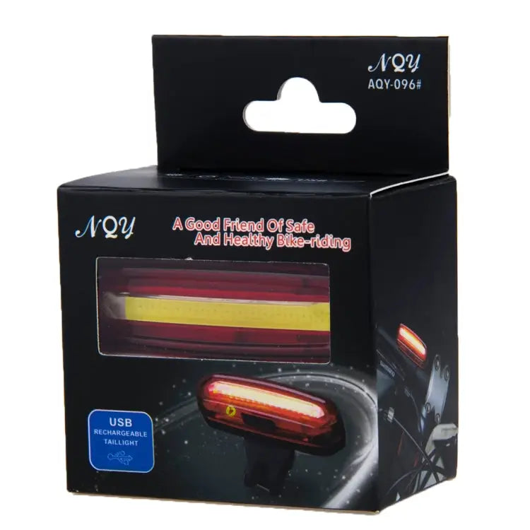 AQY-096 IPX4 Detachable USB Rechargeable Single Color LED Bike Taillight White (Red