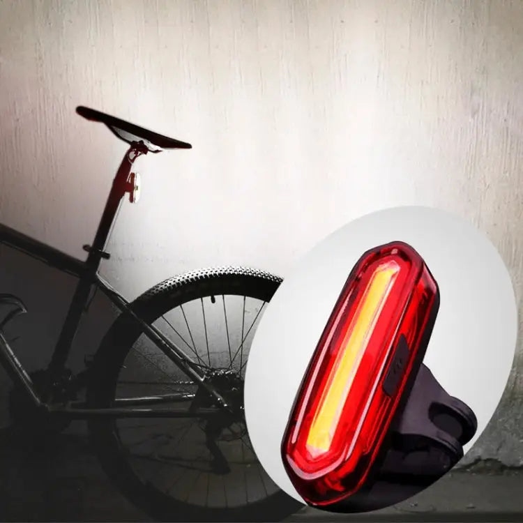 AQY-096 IPX4 Detachable USB Rechargeable Single Color LED Bike Taillight White (Red - White / OG7002A