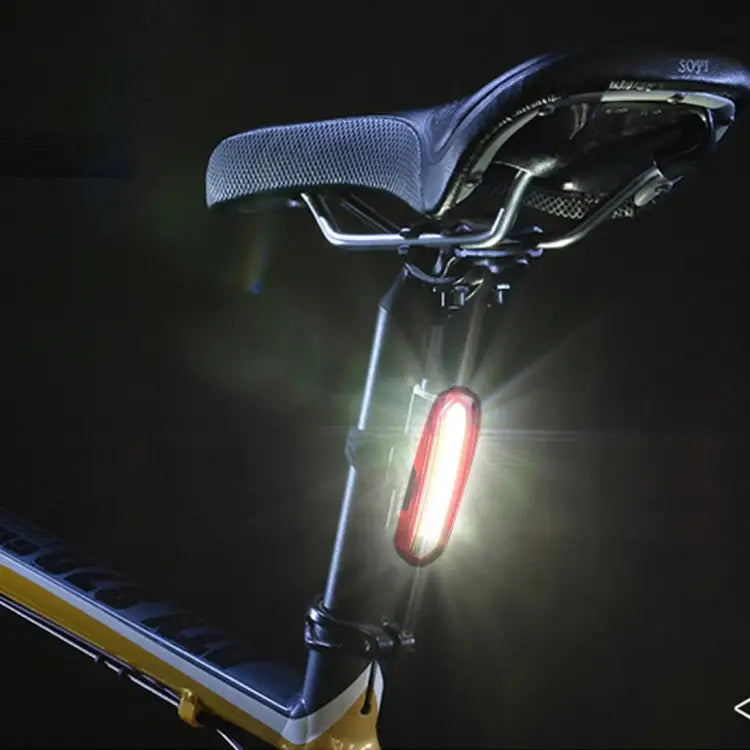 AQY-096 IPX4 Detachable USB Rechargeable Single Color LED Bike Taillight White (Red