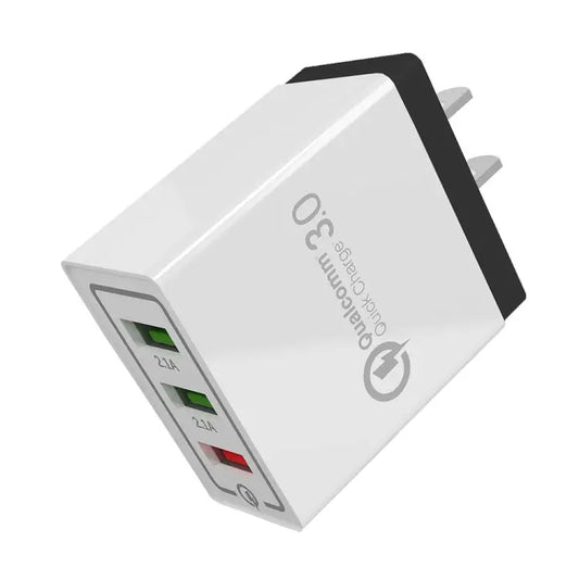AR-QC-03 2.1A 3 USB Ports Quick Charger Travel Charger US Plug - AR-QC-03 US / Black