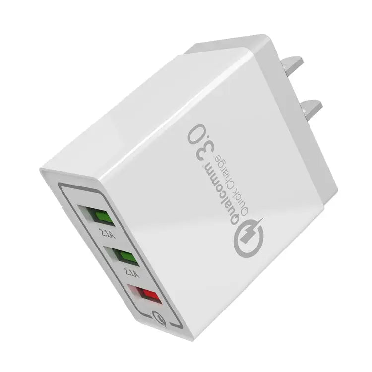 AR-QC-03 2.1A 3 USB Ports Quick Charger Travel Charger US Plug - AR-QC-03 US / Grey