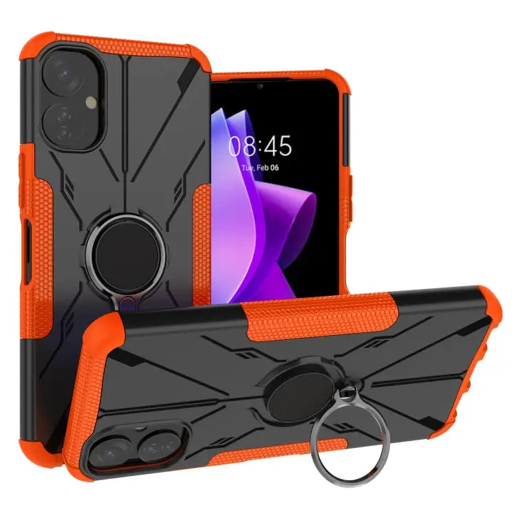 Armor Bear Shockproof PC + TPU Phone Case with Ring For Infinix Note 12 G96 For Tecno Spark 9T For Motorola Moto G62 5G