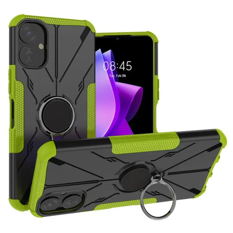 Armor Bear Shockproof PC + TPU Phone Case with Ring For Infinix Note 12 G96 For Tecno Spark 9T For Motorola Moto G62 5G