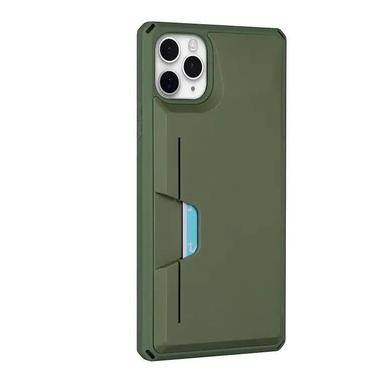 Armor Shockproof TPU + PC Hard Case with Card Slot Holder Funtion For iPhone 12 mini For iPhone 12 / 12 Pro For iPhone