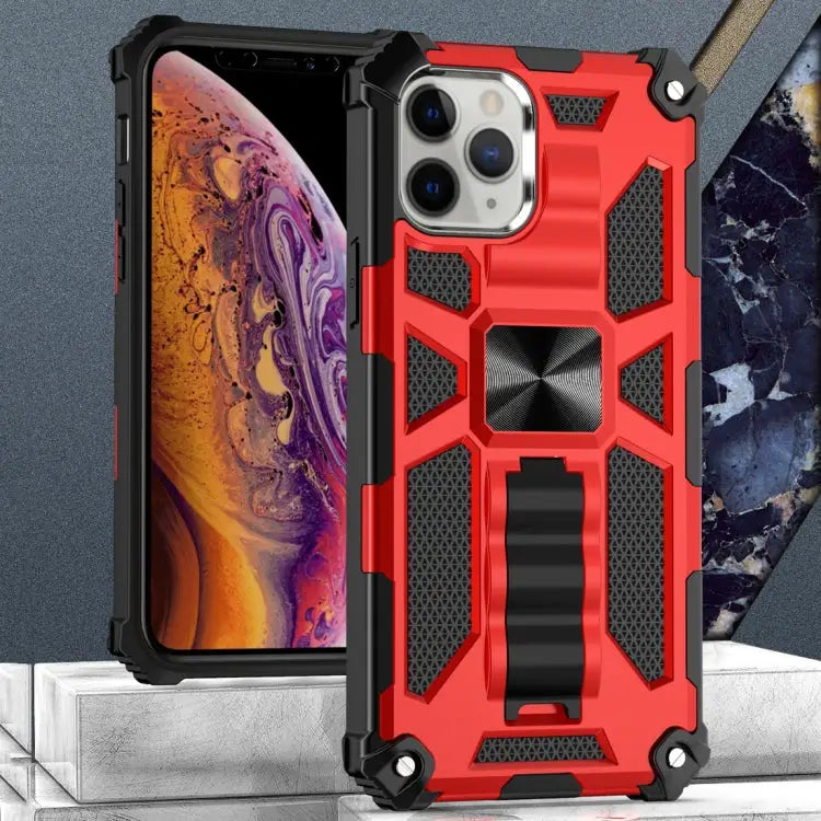Armor Shockproof TPU + PC Magnetic Protective Case with Holder For iPhone 12 mini For iPhone 12 / 12 Pro For iPhone 12