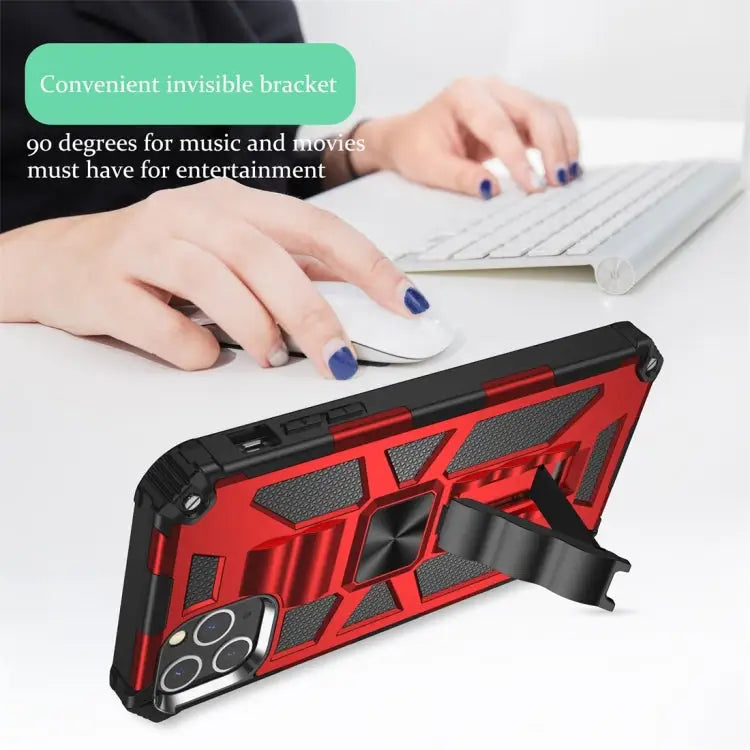 Armor Shockproof TPU + PC Magnetic Protective Case with Holder For iPhone 11 For iPhone 11 Pro For iPhone 11 Pro Max