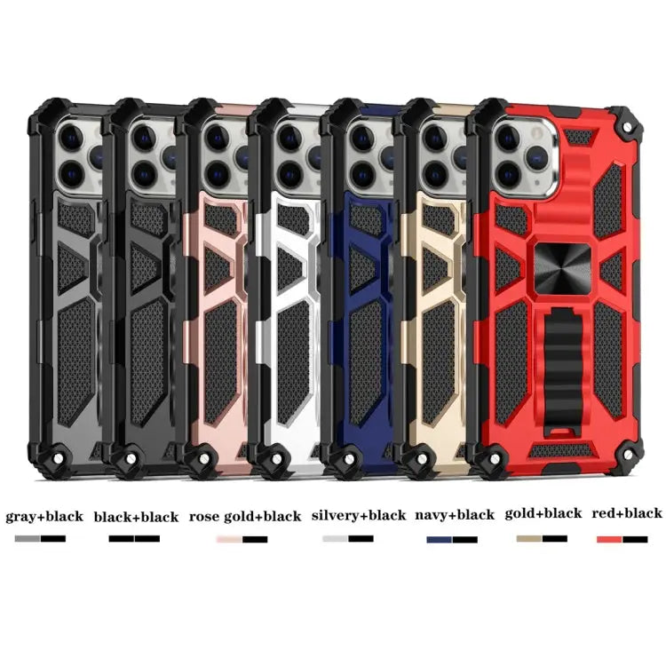 Armor Shockproof TPU + PC Magnetic Protective Case with Holder For iPhone 12 mini For iPhone 12 / 12 Pro For iPhone 12