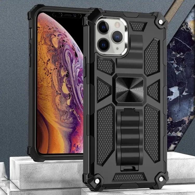 Armor Shockproof TPU + PC Magnetic Protective Case with Holder For iPhone 12 mini For iPhone 12 / 12 Pro For iPhone 12