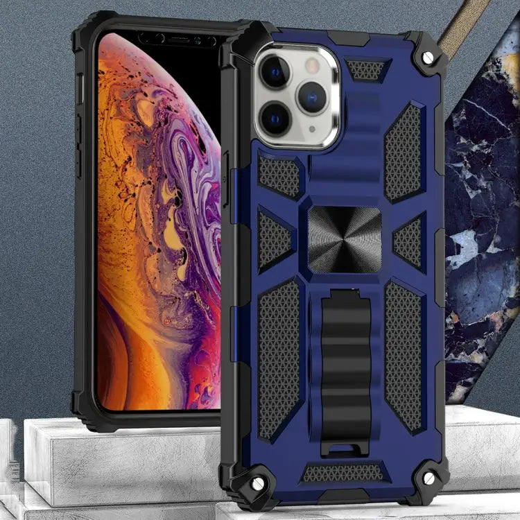 Armor Shockproof TPU + PC Magnetic Protective Case with Holder For iPhone 12 mini For iPhone 12 / 12 Pro For iPhone 12