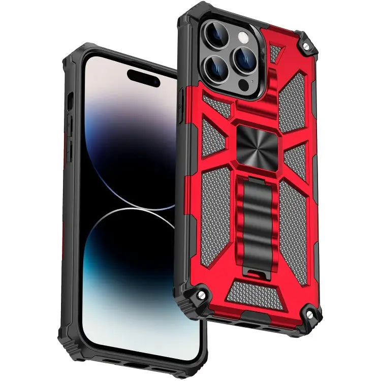 Armor Shockproof TPU + PC Magnetic Protective Phone Case with Holder For iPhone 14 For iPhone 14 Pro For iPhone 14 Pro
