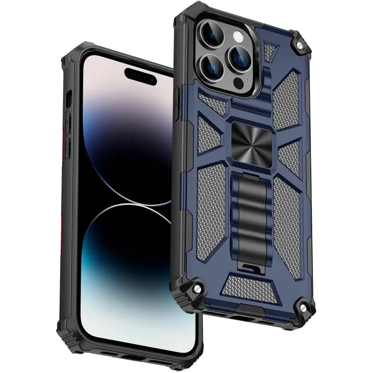 Armor Shockproof TPU + PC Magnetic Protective Phone Case with Holder For iPhone 14 For iPhone 14 Pro For iPhone 14 Pro